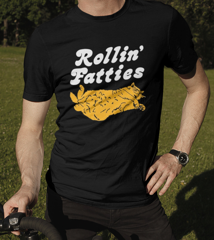 Rollin' Fatties Cat Comical Feline T-Shirt