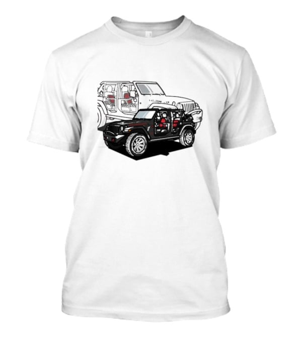 Tunic Jeep Car Illustration With Adventure Elements T-Shirt