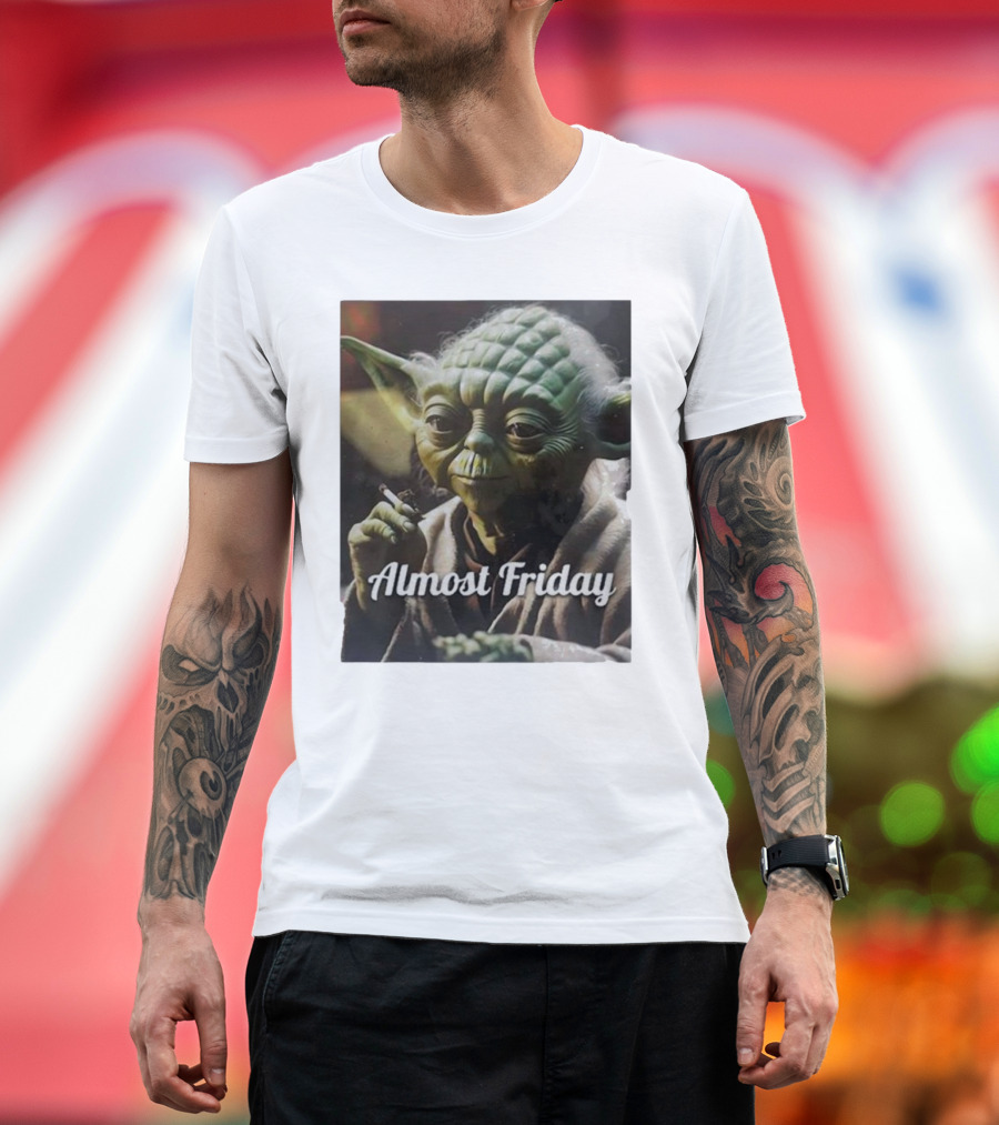 Almost Friday Yoda Star Wars Smoking T-Shirt