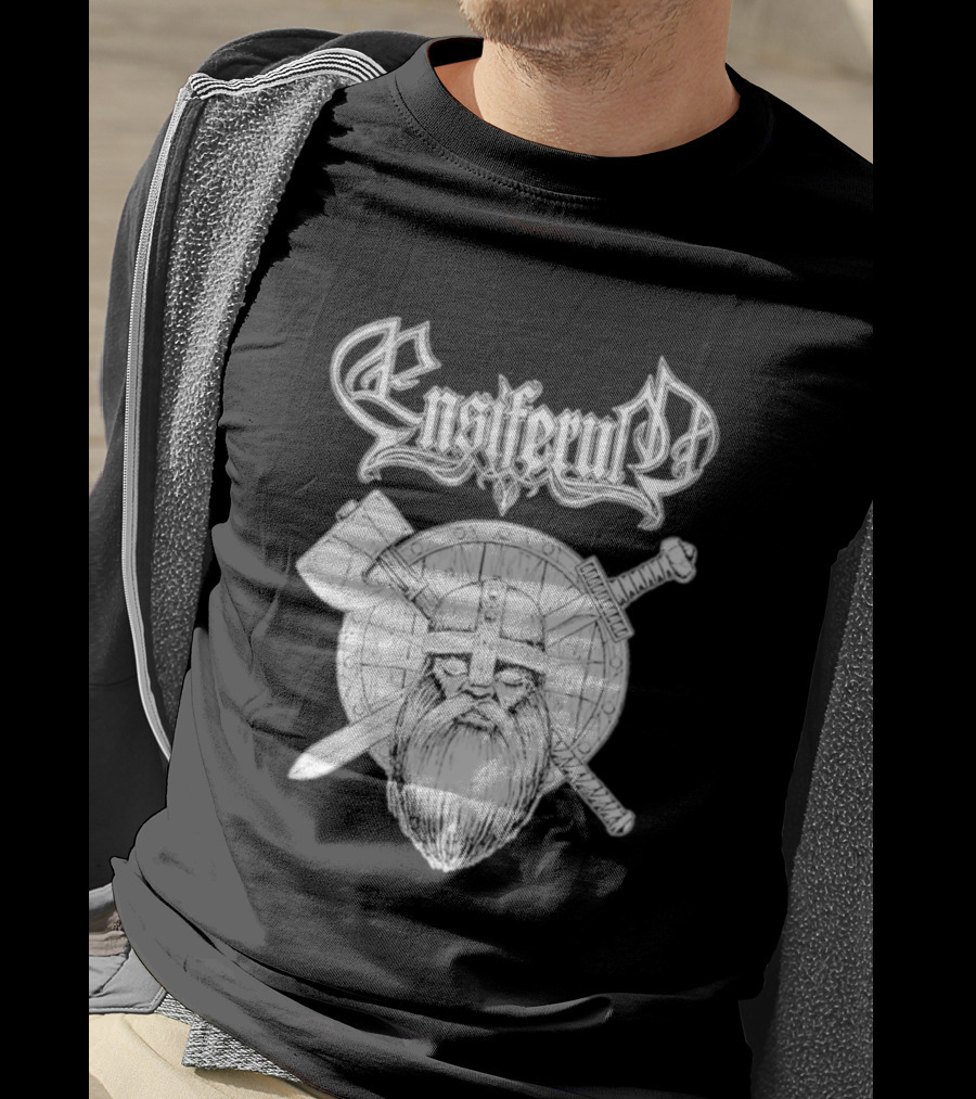 Ensiferum Viking Warrior Axe Sword Shield Nordic T-Shirt