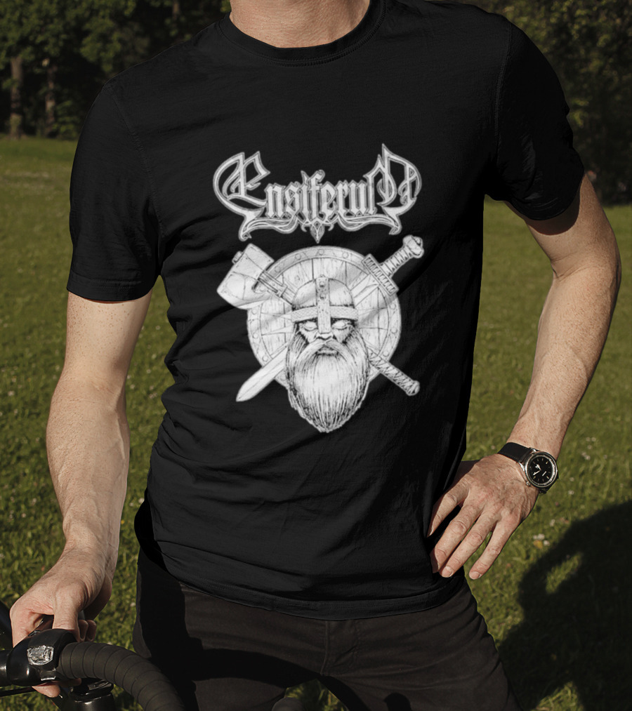 Ensiferum Viking Warrior Axe Sword Shield Nordic T-Shirt