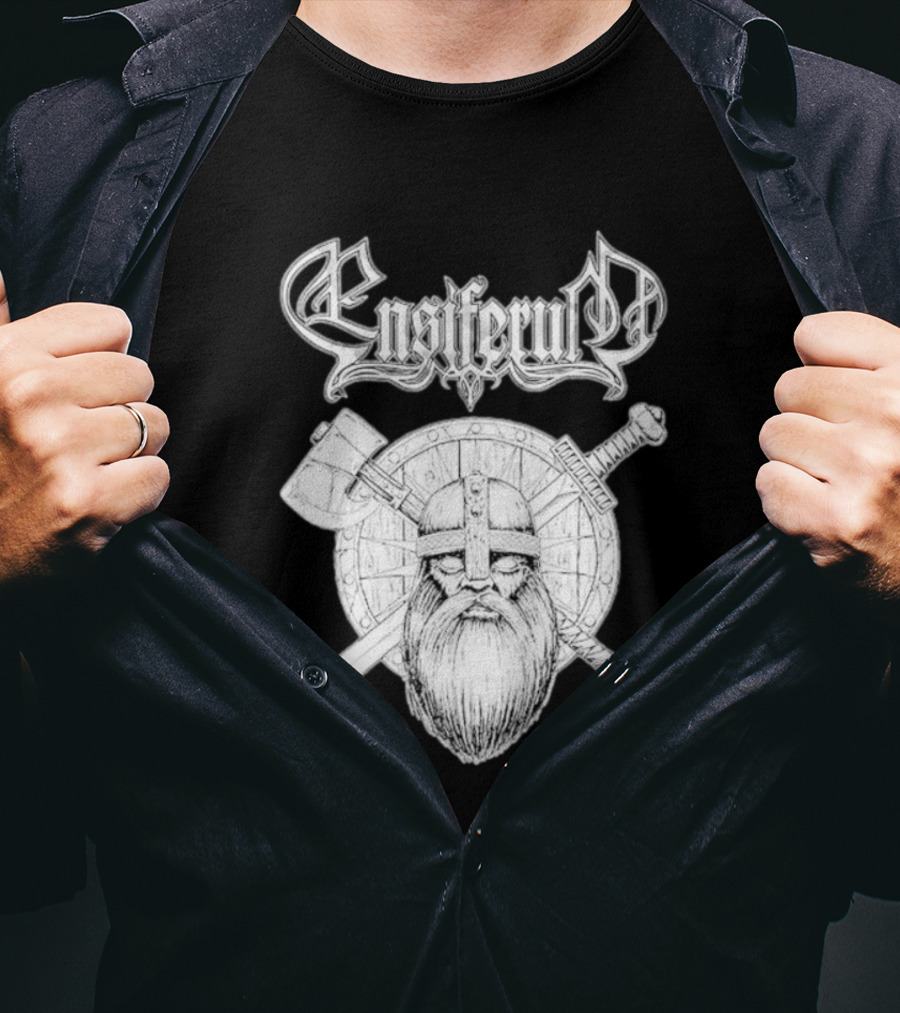 Ensiferum Viking Warrior Axe Sword Shield Nordic T-Shirt