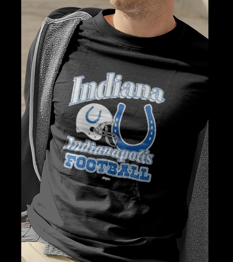 Indiana Indianapolis Colts Football Helmet Horseshoe T-Shirt