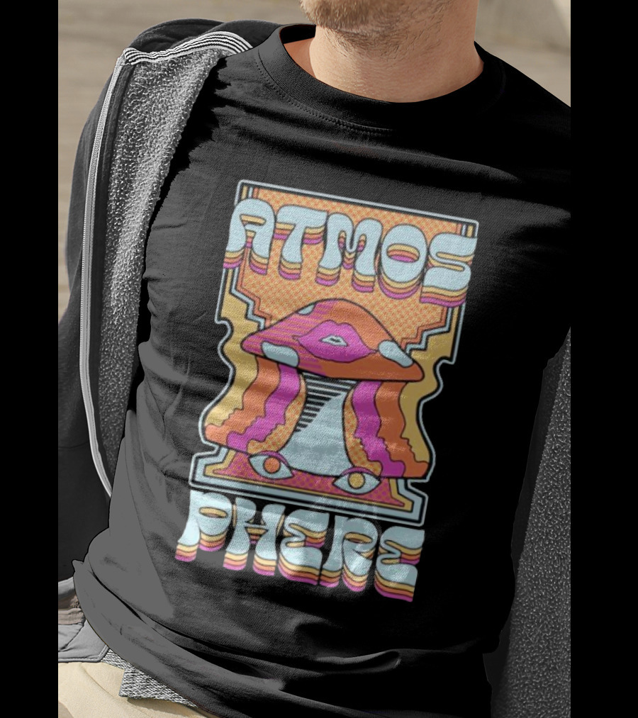 Atmosphere Mushroom Retro Perspective T-Shirt
