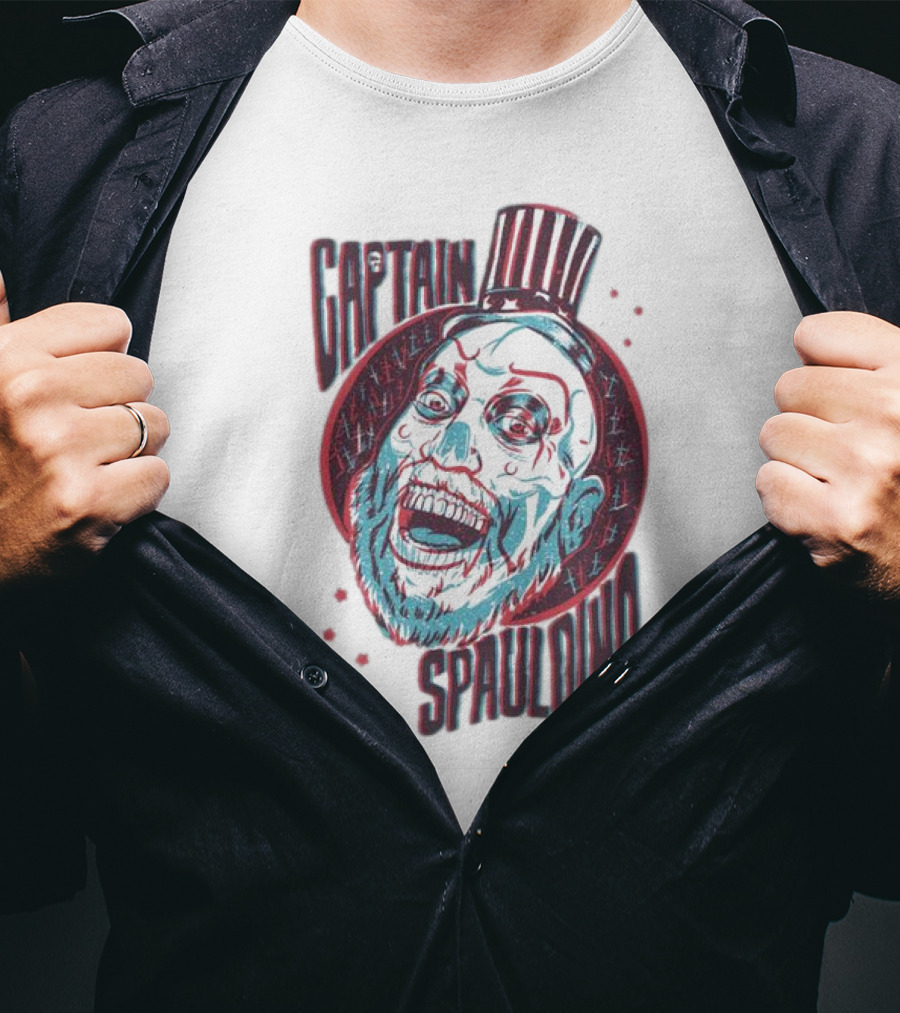 Captain Spaulding 3D Portrait House Of 1000 Corpses T-Shirt