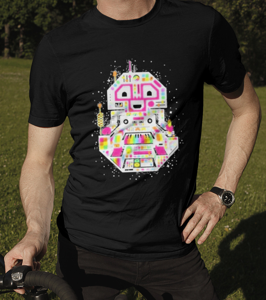 STS9 Reflect Refract Neon Robot T-Shirt