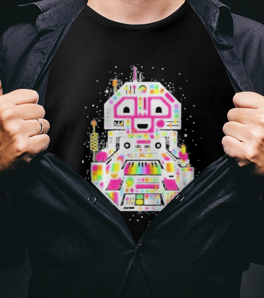 STS9 Reflect Refract Neon Robot T-Shirt