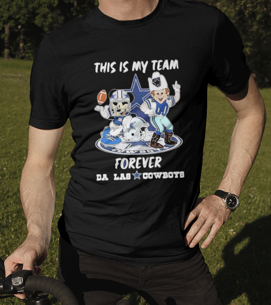 This Is My Team Forever Dallas Cowboys Football Mascot Star T-Shirt