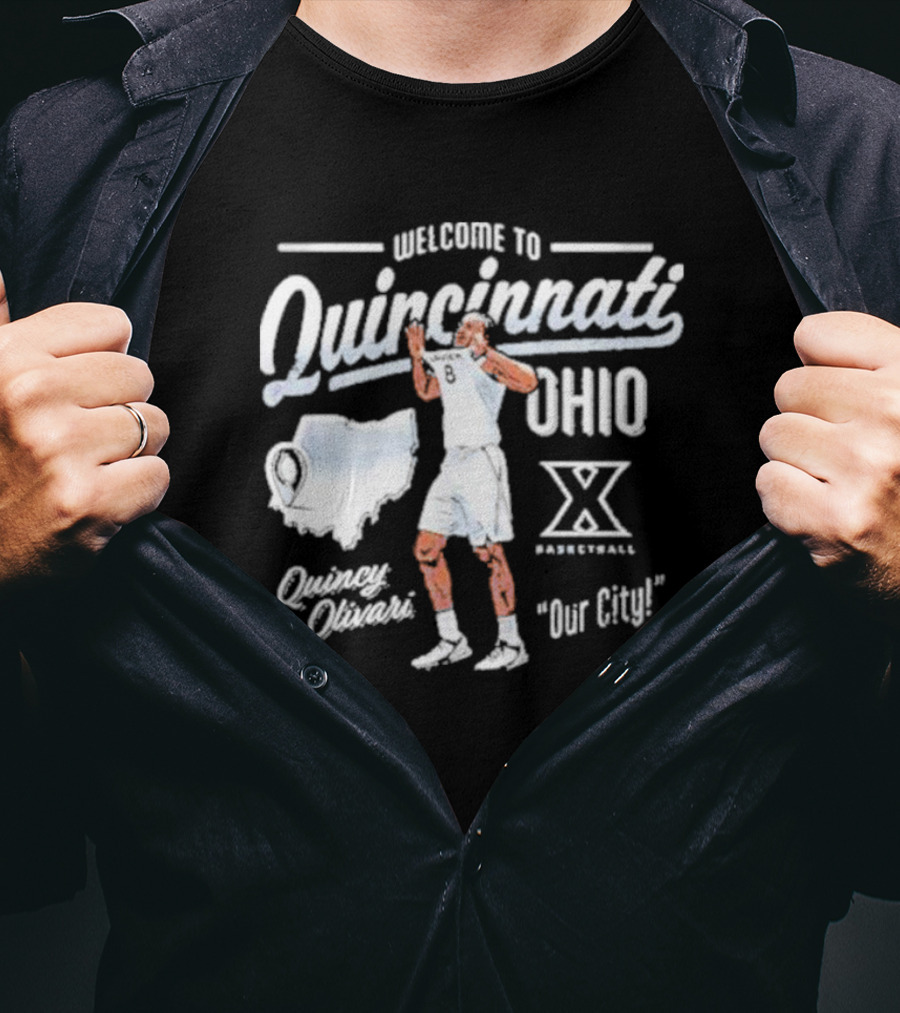 Quincy Olivari Xavier Basketball Cincinnati Ohio Our City T-Shirt