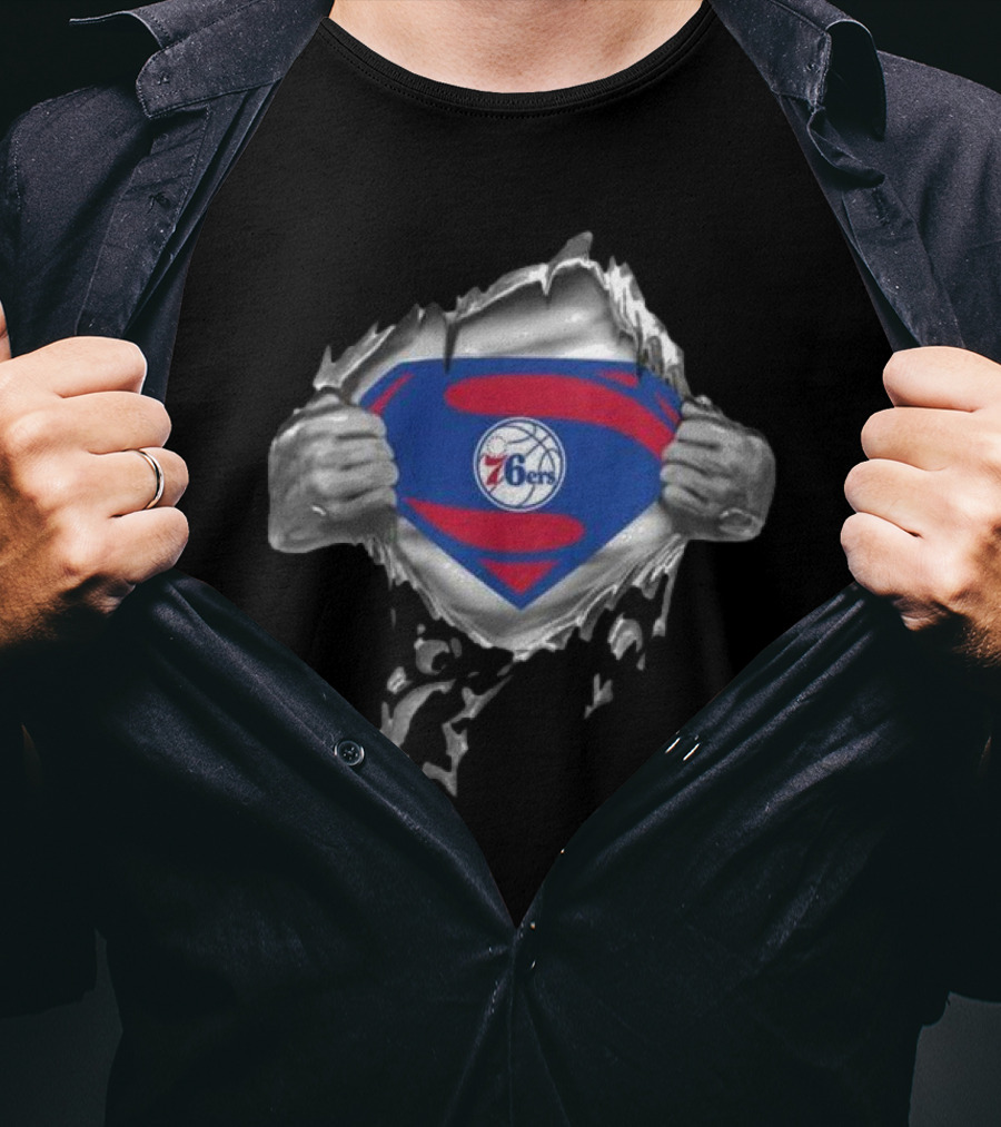 Philadelphia 76ers Superman Inside T-Shirt