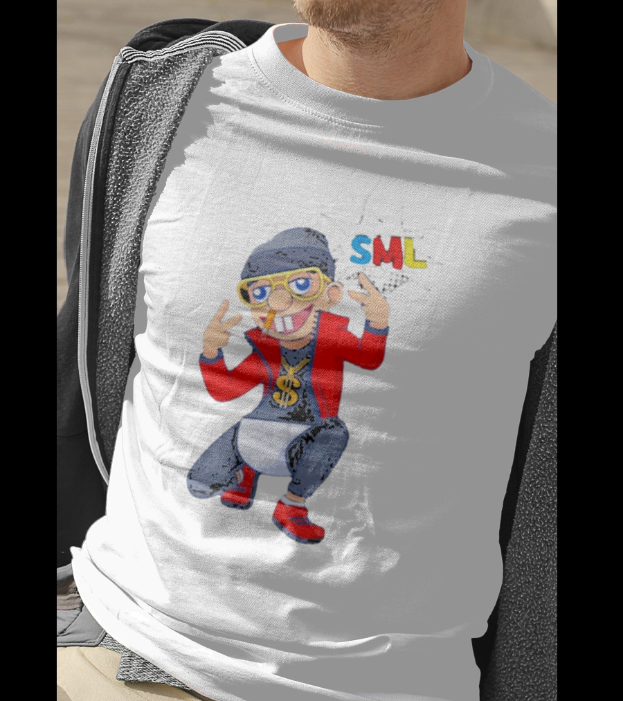 SML Jeffy Rapper Style Featuring Bling Dollar Chain And Cool Pose T-Shirt