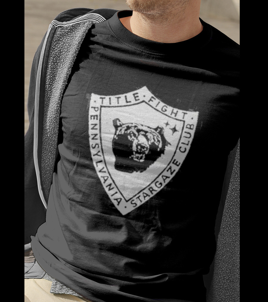 Title Fight Pennsylvania Stargaze Club Bear Shield Emblem T-Shirt