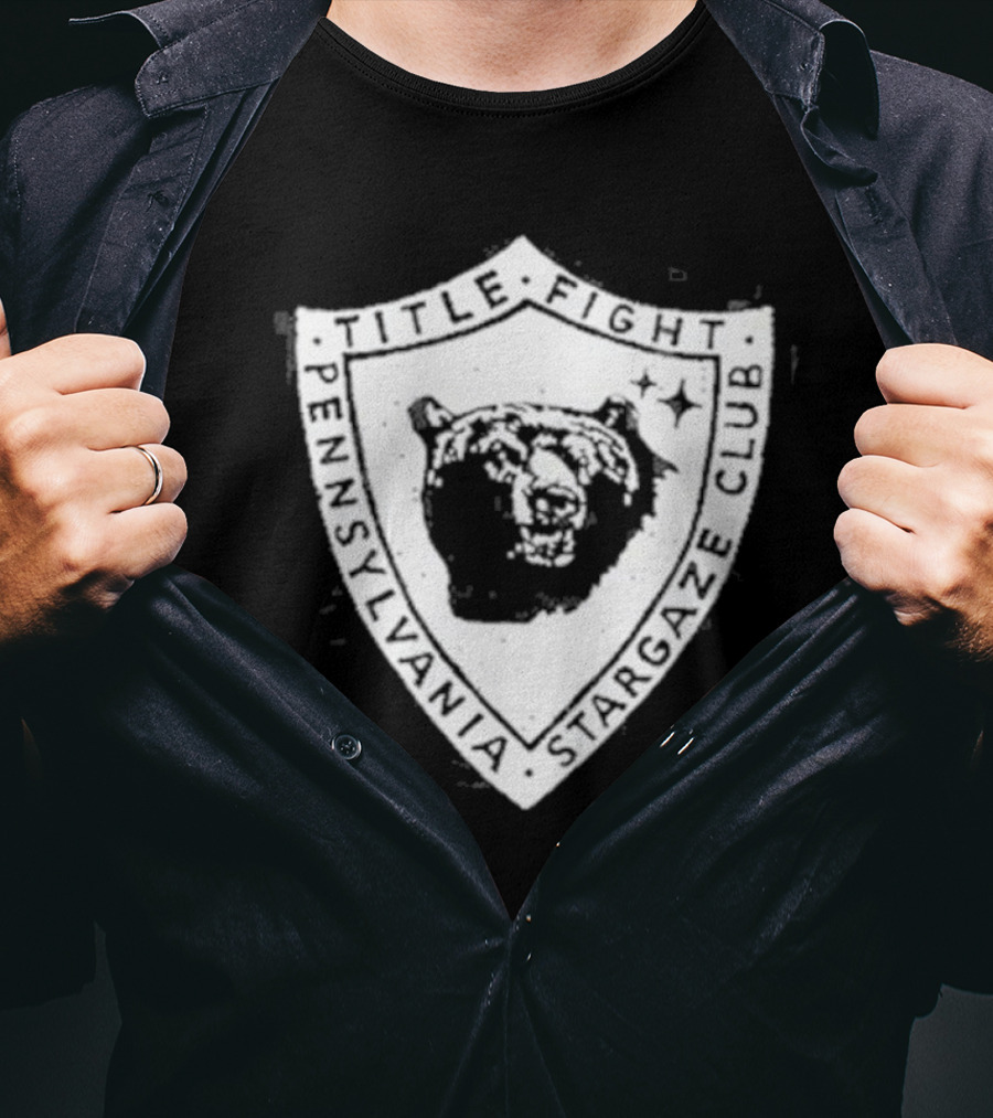 Title Fight Pennsylvania Stargaze Club Bear Shield Emblem T-Shirt