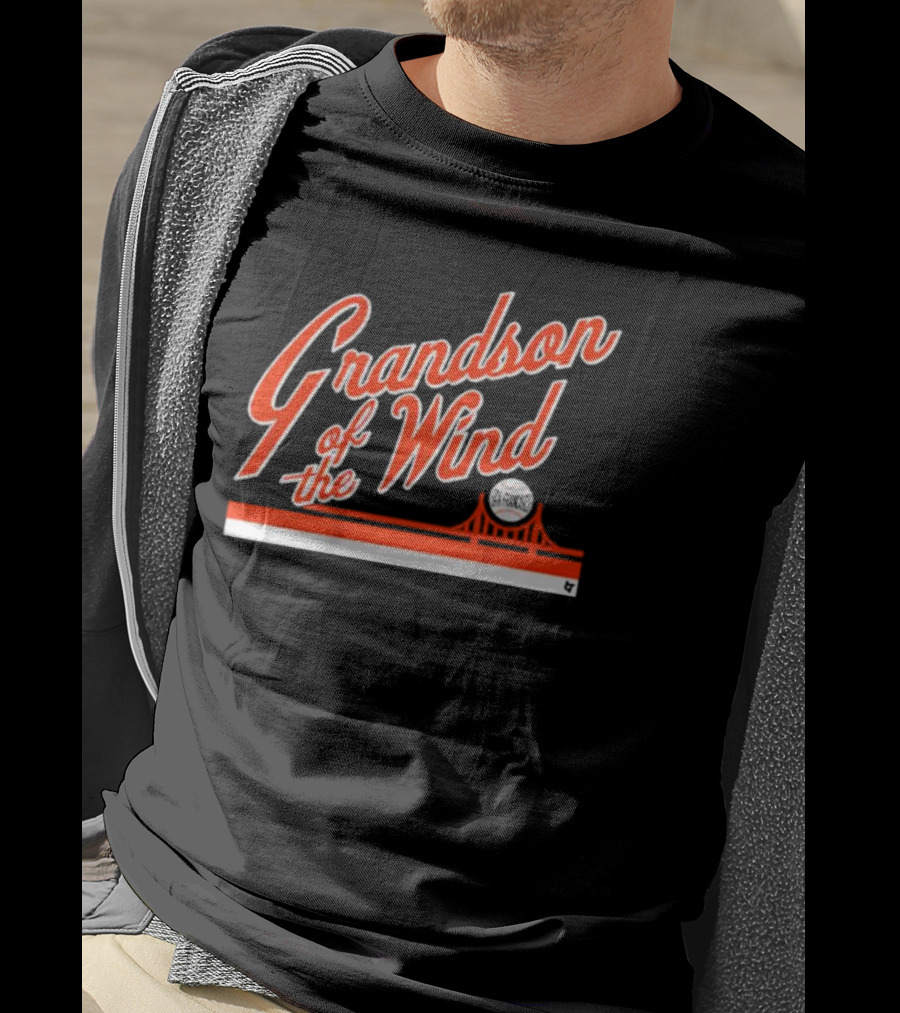 Grandson Of The Wind San Francisco Bridge Skyline T-Shirt