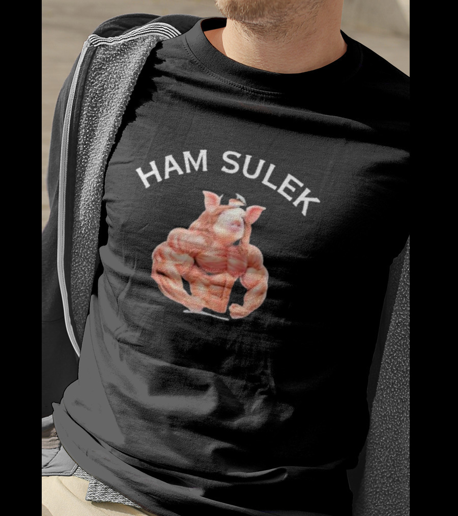 HAM SULEK Hvyapprl Buff Pig Character Bodybuilder T-Shirt