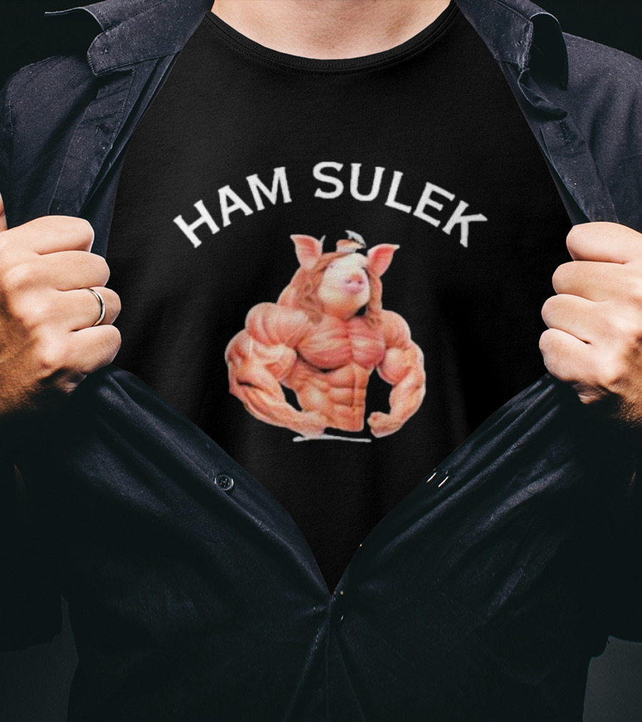 HAM SULEK Hvyapprl Buff Pig Character Bodybuilder T-Shirt