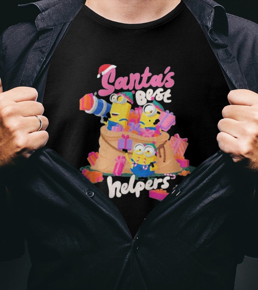 Santa's Best Helpers Minions Holiday T-Shirt