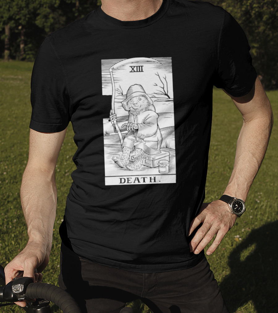 Bear XIII Death Tarot Card Sitting With Scythe T-Shirt