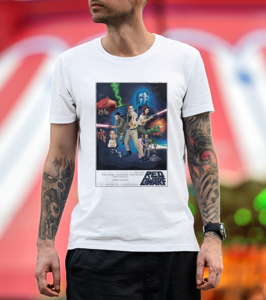 Dwarf Wars Red Dwarf Poster Sci-Fi Comedy Adventure Series Characters T-Shirt