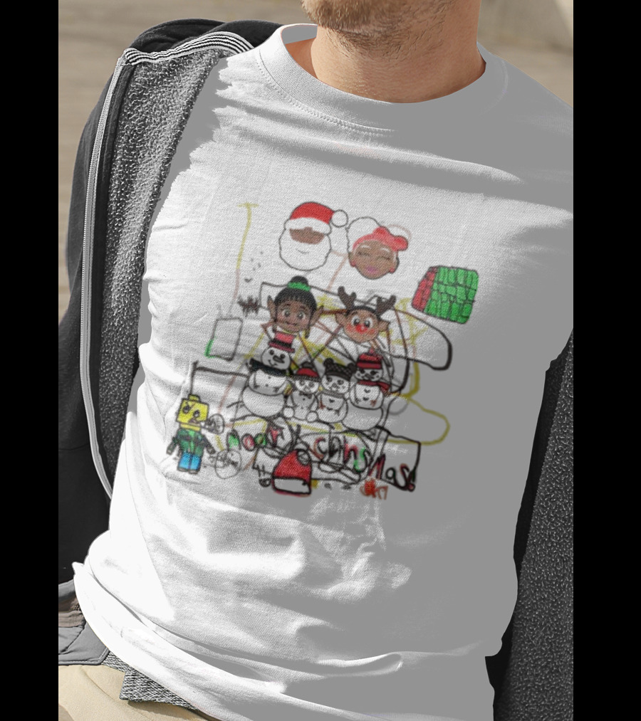 Venson Family Merry Christmas Holiday Scene T-Shirt