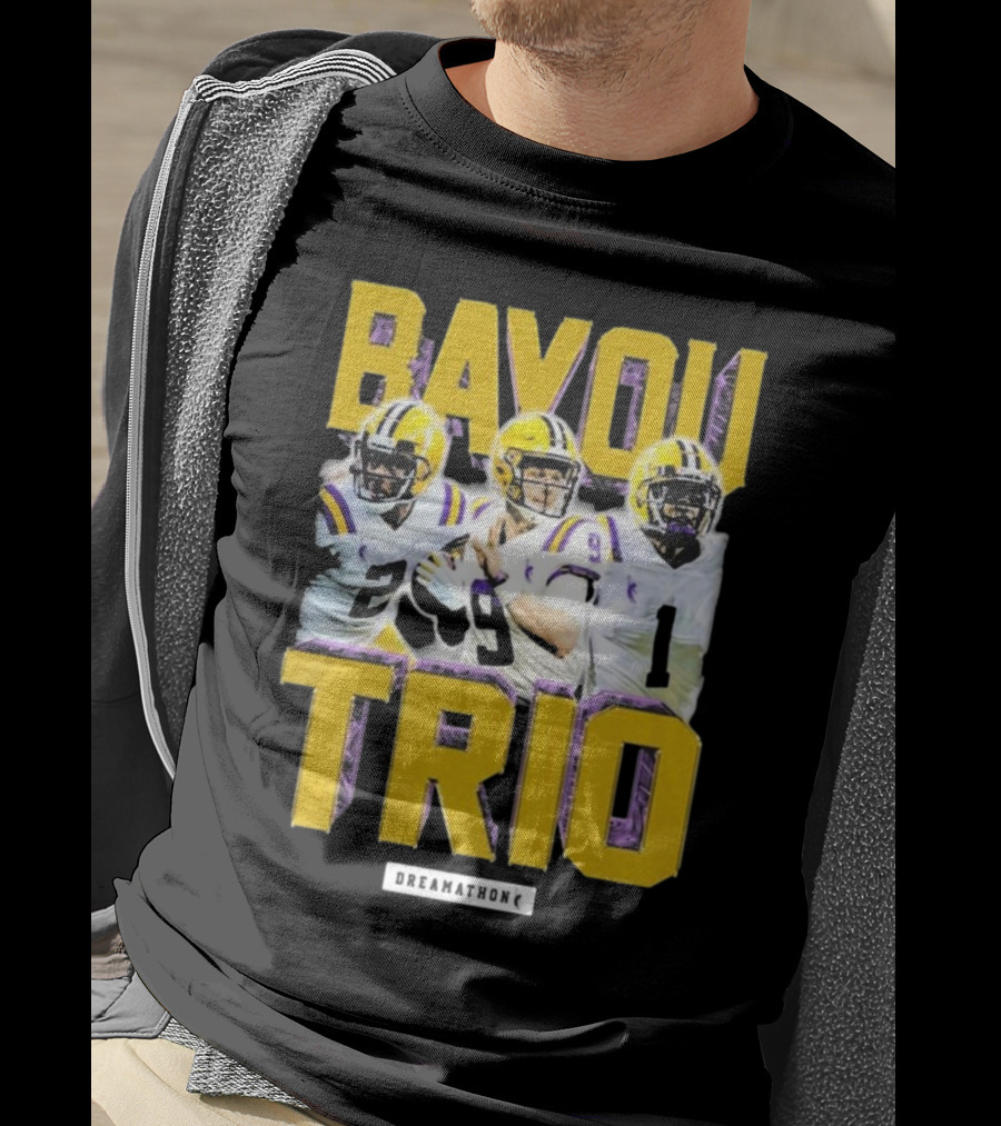 Bayou Trio Dreamathon Justin Jefferson Joe Burrow Ja'Marr Chase T-Shirt