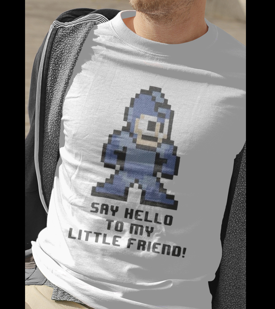 Say Hello To My Little Friend Pixel Art Classic Game Style Character T-Shirt