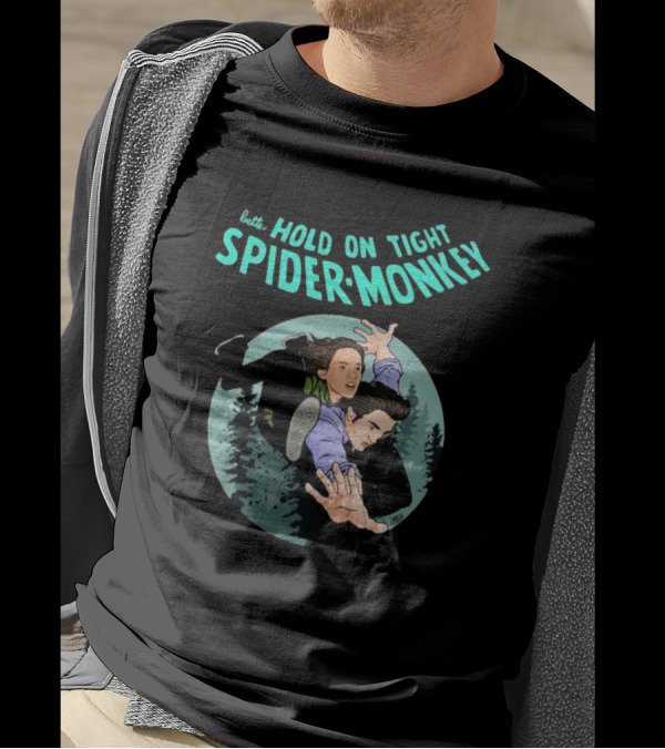 Better Hold On Tight Spider Monkey Twilight Forest Scene T-Shirt