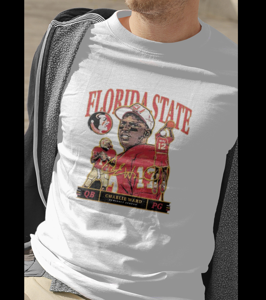 Florida State Charlie Ward Seminole Legend QB PG T-Shirt