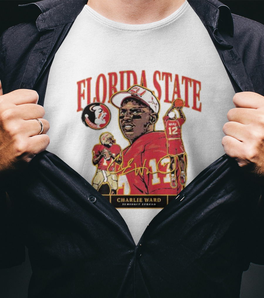 Florida State Charlie Ward Seminole Legend QB PG T-Shirt