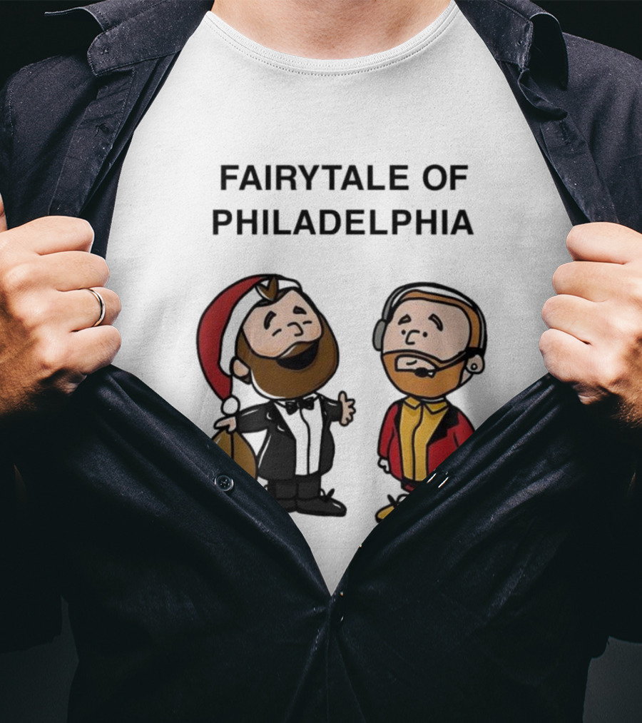 Fairytale Of Philadelphia Jason Kelce Travis Kelce Football Cartoon T-Shirt
