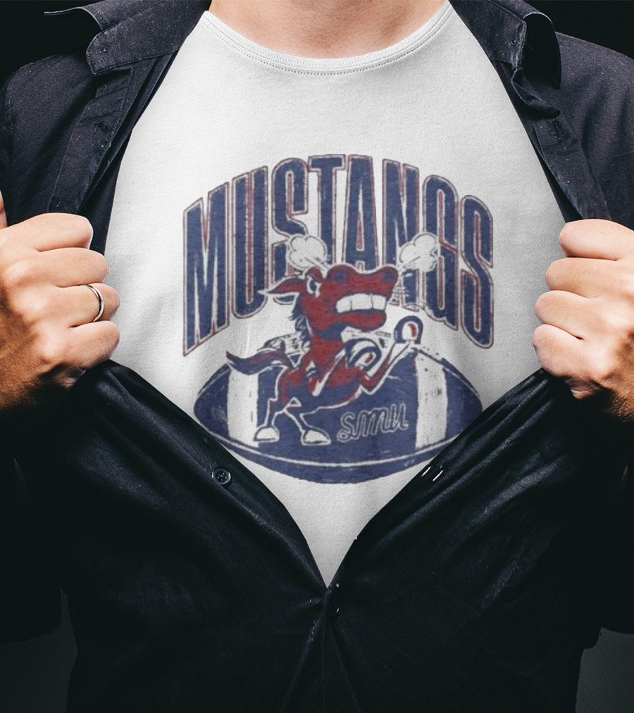 SMU Mustangs Football Angry Mustang T-Shirt