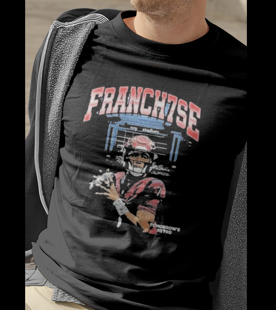 FRANCH7SE Tomorrow's Retro Quarterback Stadium T-Shirt