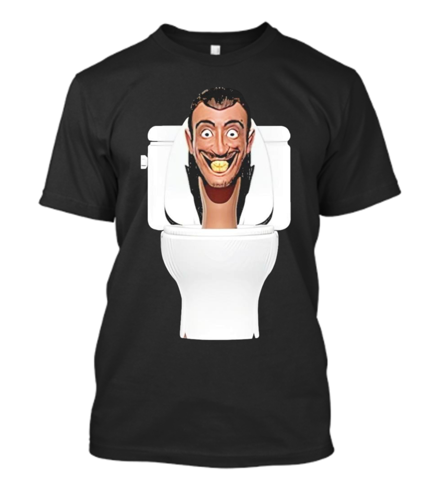 Skibidi Toilet Funny Face Character Head In Commode T-Shirt