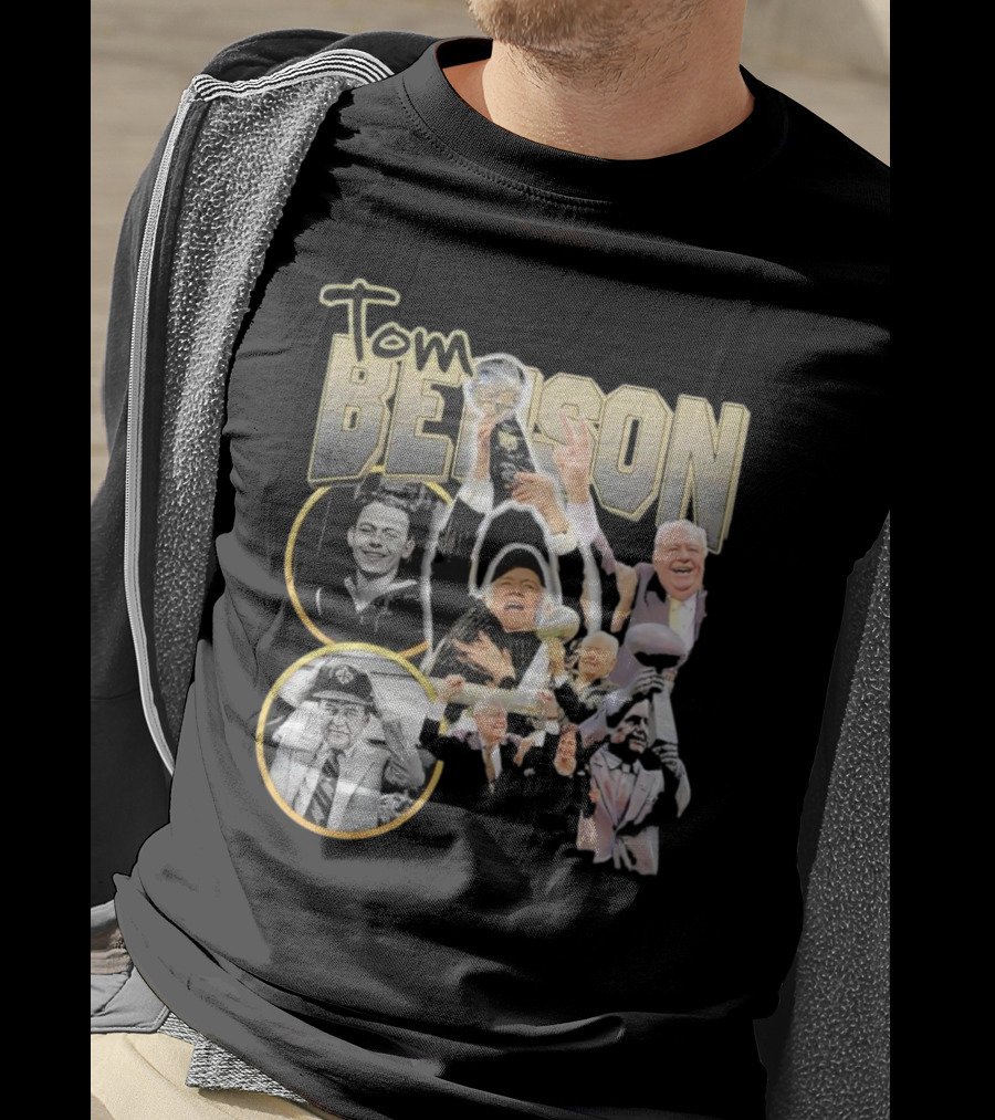 Tom Benson Legacy Celebration With Iconic Trophy Moments T-Shirt