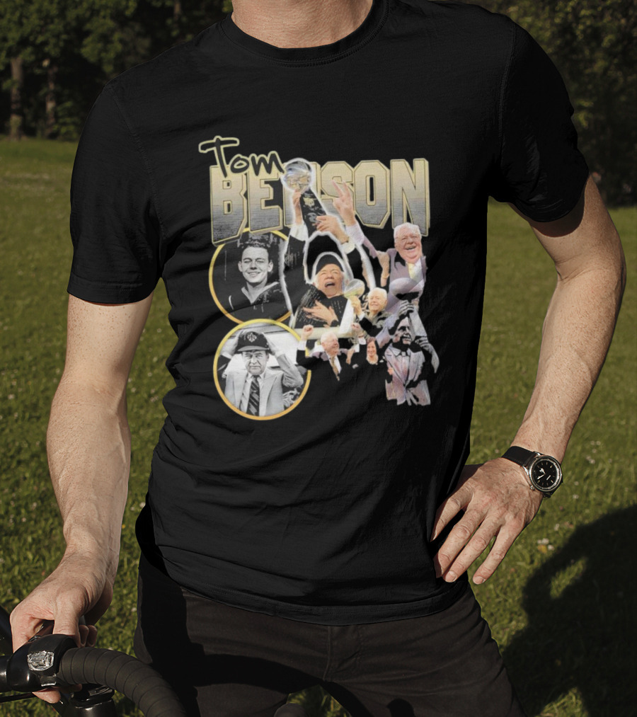 Tom Benson Legacy Celebration With Iconic Trophy Moments T-Shirt