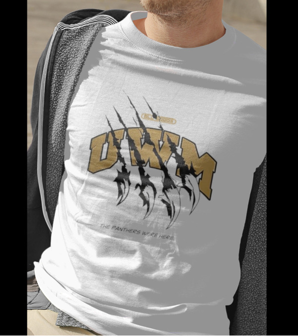 Panther Claw Marks UWM Classic Logos The Panthers Were Here T-Shirt