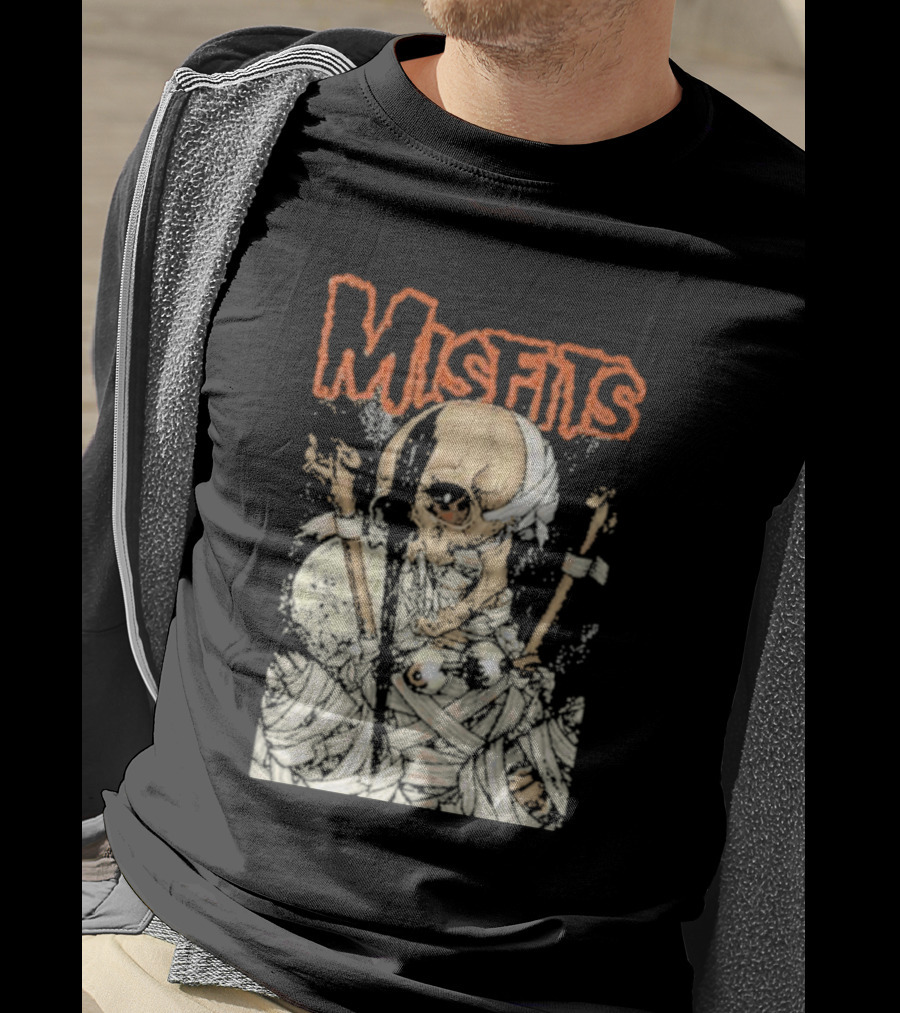 Misfits Pushead Vampire Skeleton Mummy Wrappings T-Shirt