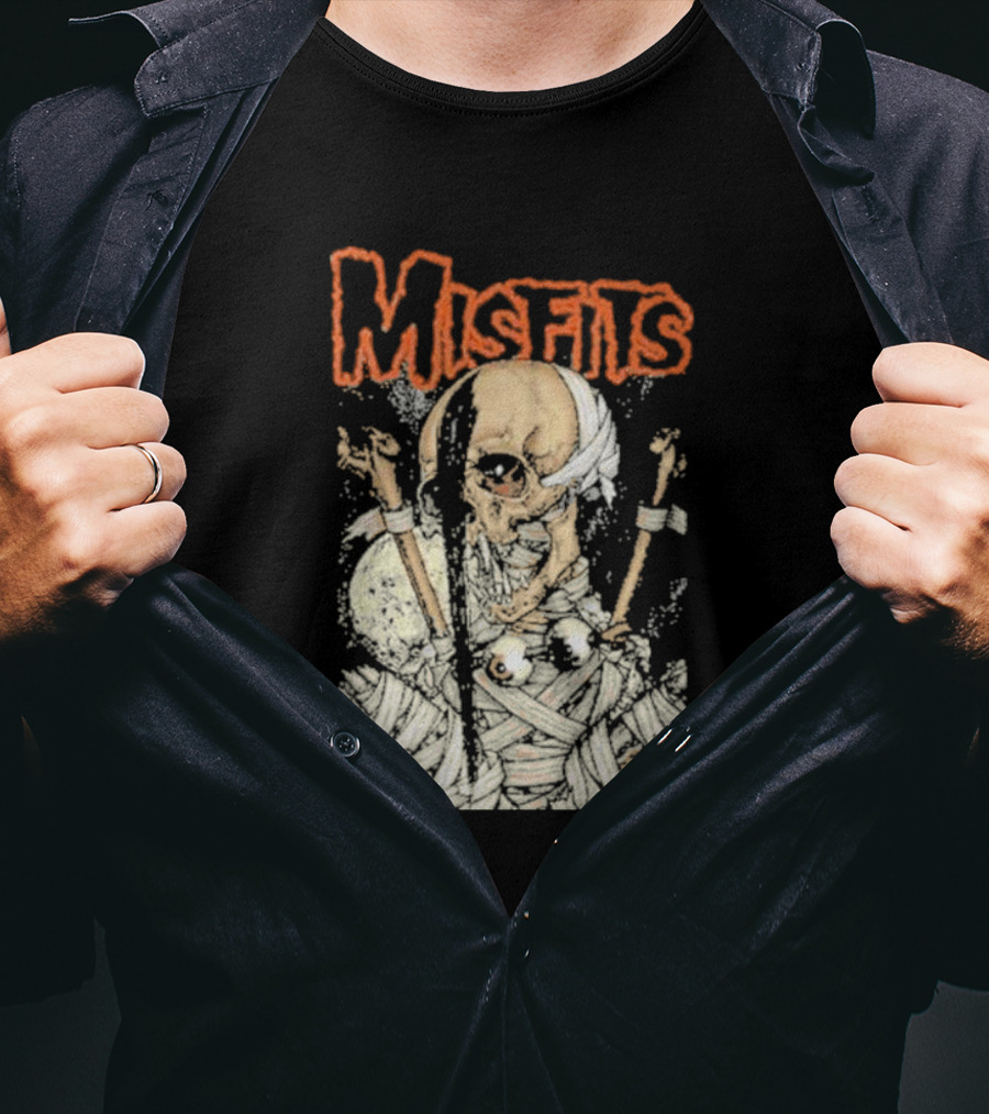 Misfits Pushead Vampire Skeleton Mummy Wrappings T-Shirt