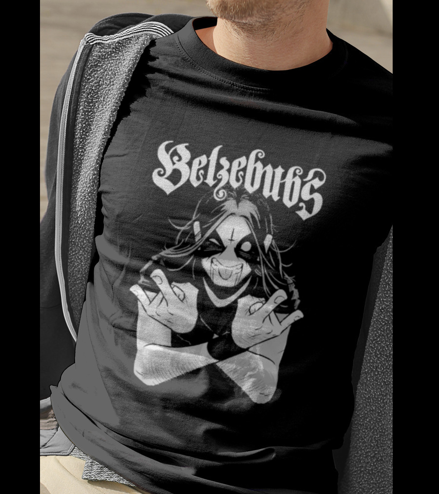 Belzebubs Sløth Metalhead Character With Cross And Corpse Paint T-Shirt