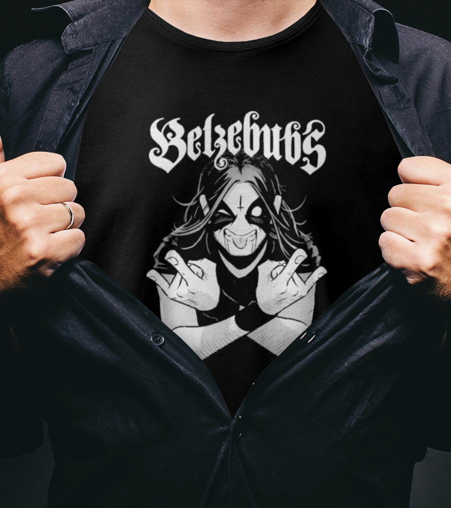 Belzebubs Sløth Metalhead Character With Cross And Corpse Paint T-Shirt