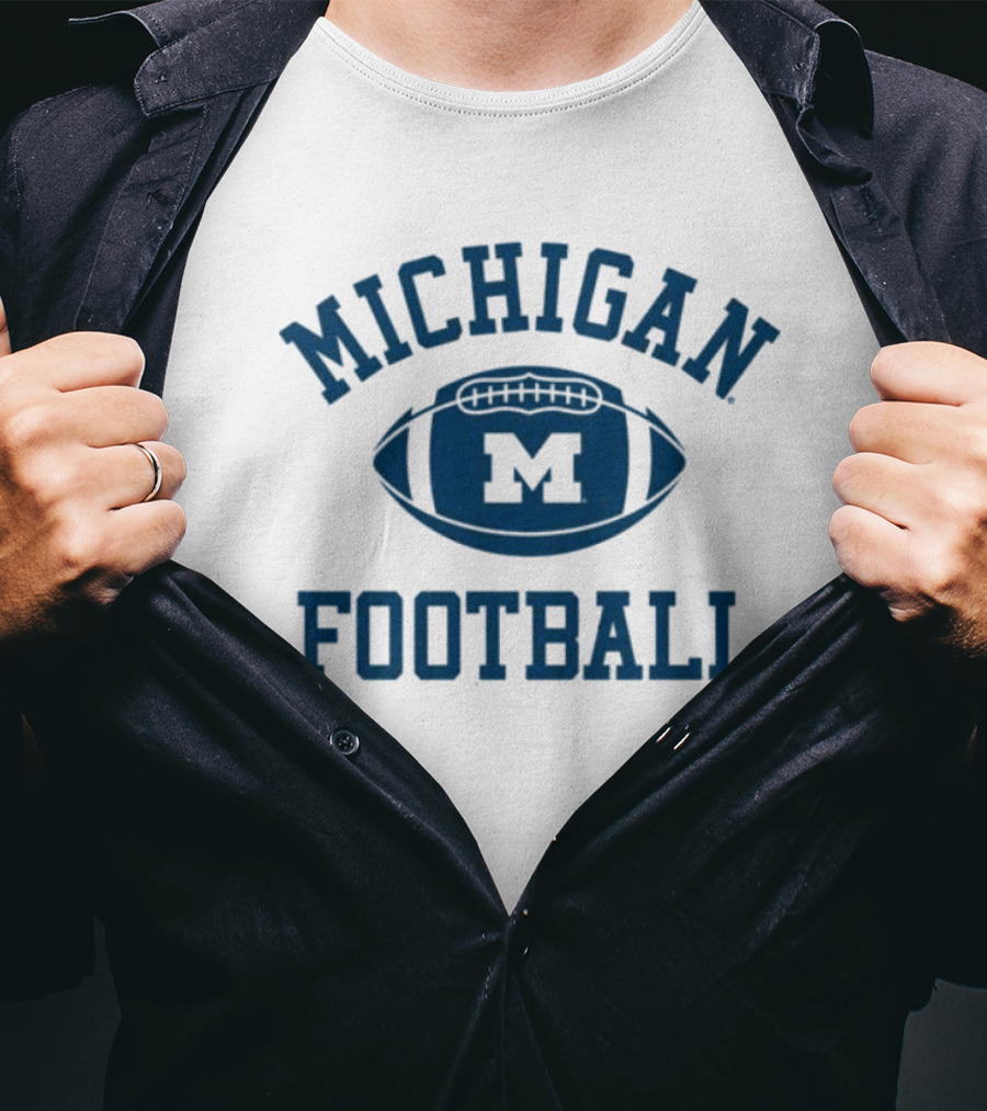 Michigan Football Vintage 1970s Inspiration Ringer T-Shirt