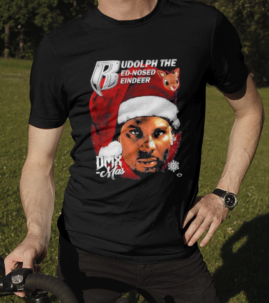 Rudolph The Red-nosed Reindeer DMX-Mas Santa Hat Christmas T-Shirt