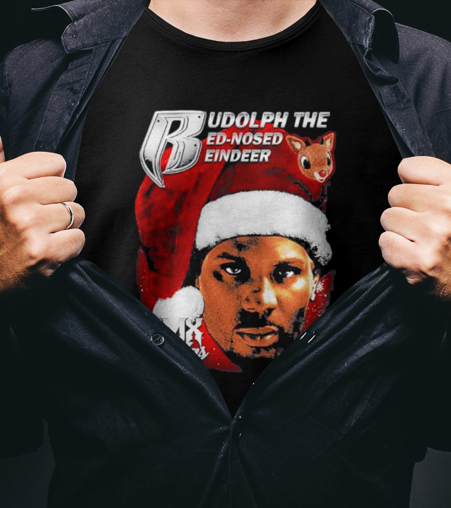 Rudolph The Red-nosed Reindeer DMX-Mas Santa Hat Christmas T-Shirt
