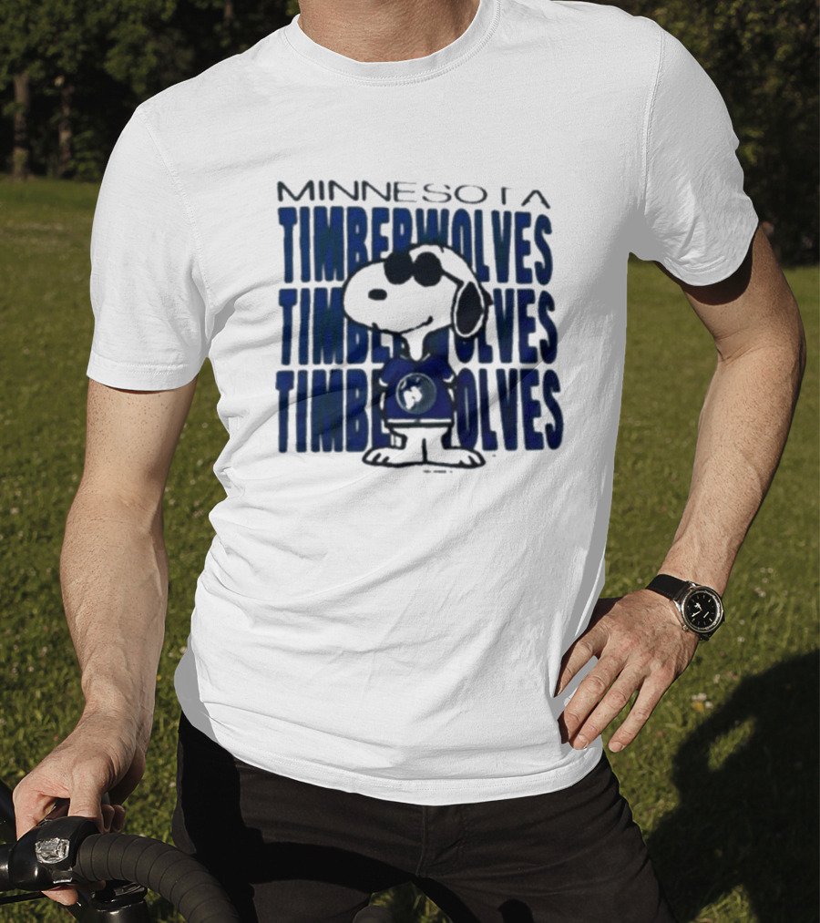 Snoopy Minnesota Timberwolves Shirt Collaboration T-Shirt