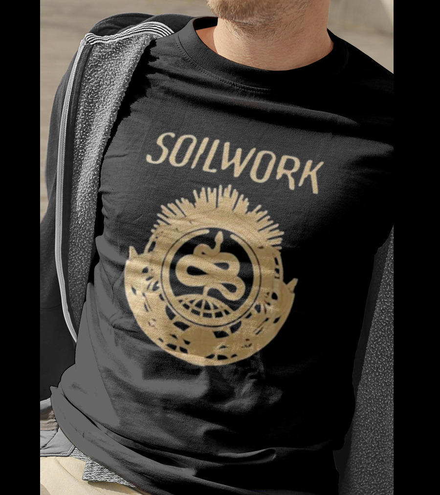 SOILWORK Snake Emblem With Globe And Wreath T-Shirt