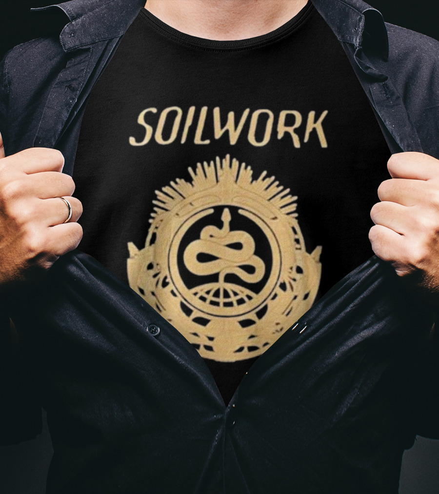 SOILWORK Snake Emblem With Globe And Wreath T-Shirt