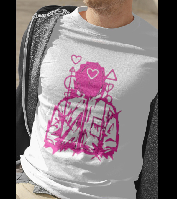Squid Game Pink Hooded Circle Heart Triangle Symbols T-Shirt