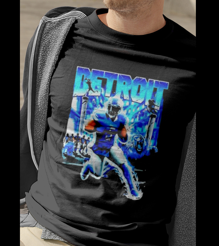 Detroit Football Lions Player Dynamic Action Official Merchandise T-Shirt