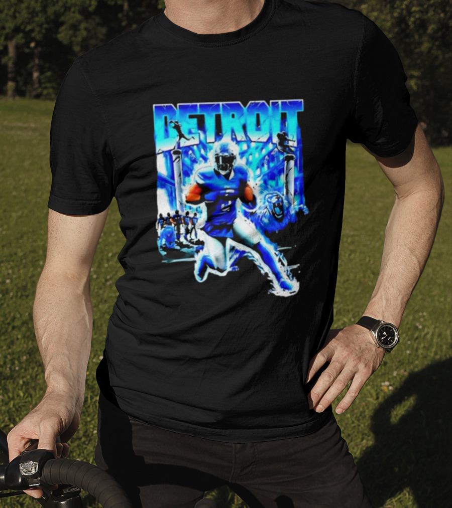 Detroit Football Lions Player Dynamic Action Official Merchandise T-Shirt