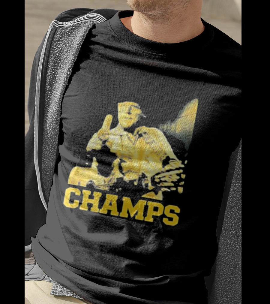 Taylor Lewan Champs Yellow Guitar Western T-Shirt